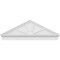 Ekena Millwork Peaked Cap 4 Spoke Architectural PVC Combination Pediment, 60"W x 21-7/8"H x 2-3/4"P (Pitch 6/12) PEDPC060X220PKC04 - alternate 5